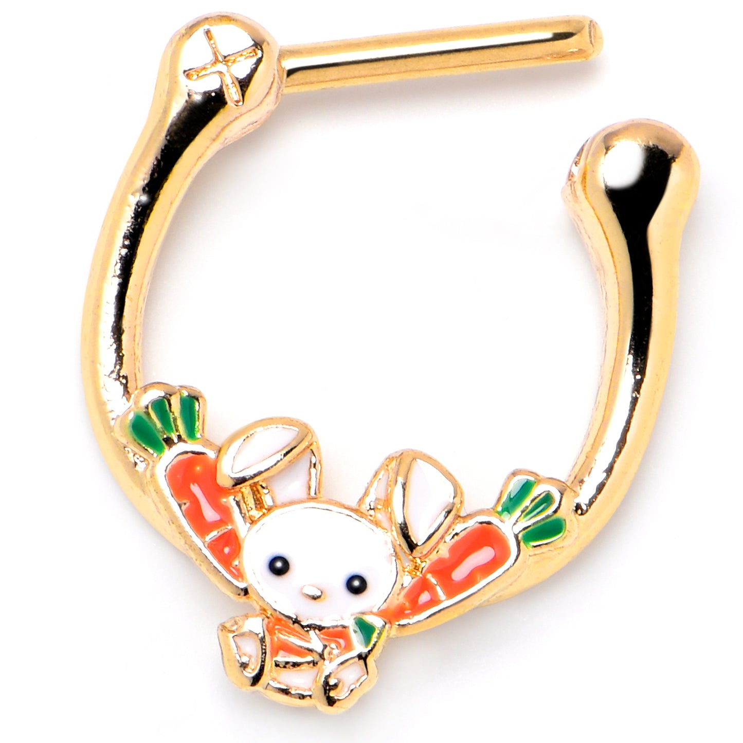 16G 5/16 Gold Tone Cutie Easter Bunny Cartilage Clicker