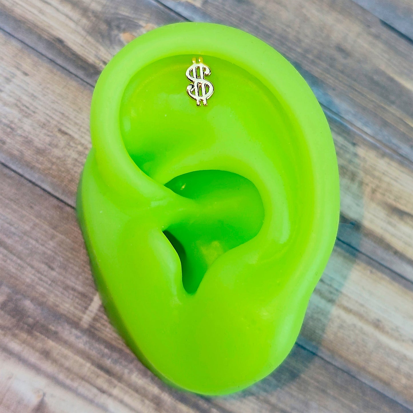 16G 5/16 Gold Tone Dollar Sign Cartilage Earring