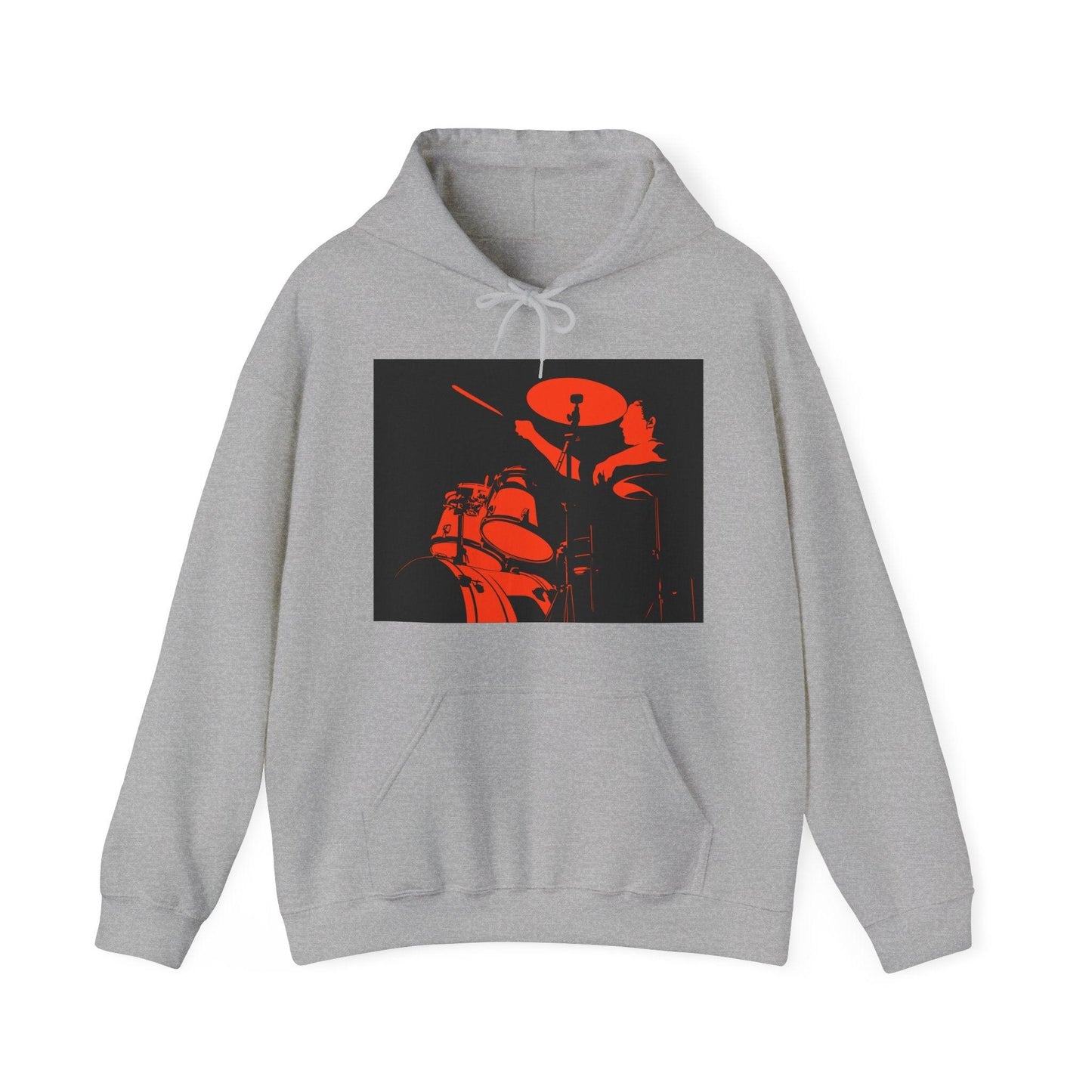 Red Black Drummer Unisex Heavy Blend™ Hooded Sweatshirt - Lizard Vigilante