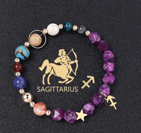 Natural Stone Hemp Stone Cut Surface Eight Planets Personalized Fashionable All-match