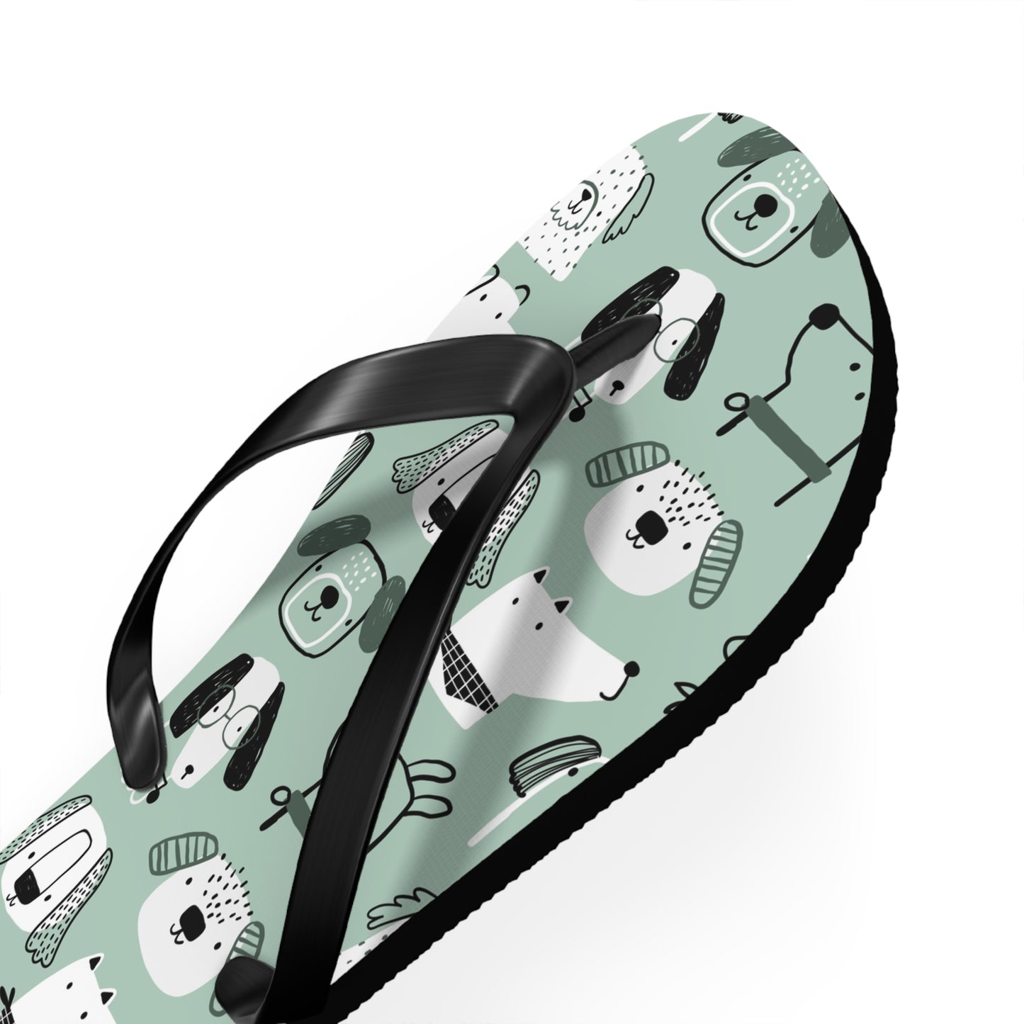 Illustrated Doggers Flip Flops - Lizard Vigilante