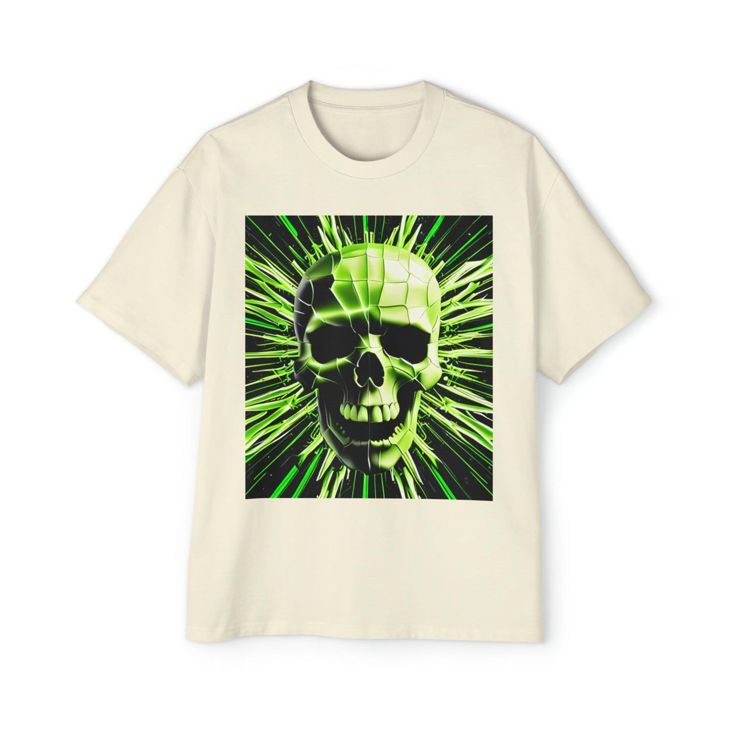 Skull Cracks Men's Heavy Oversized Tee - Lizard Vigilante