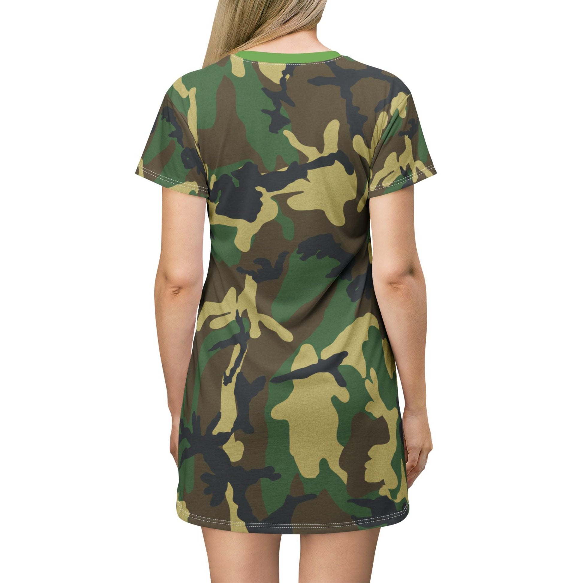 Green Camo T-Shirt Dress - Lizard Vigilante