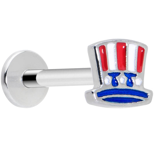 16G 5/16 Patriotic Uncle Sam Top Hat Labret Monroe Tragus