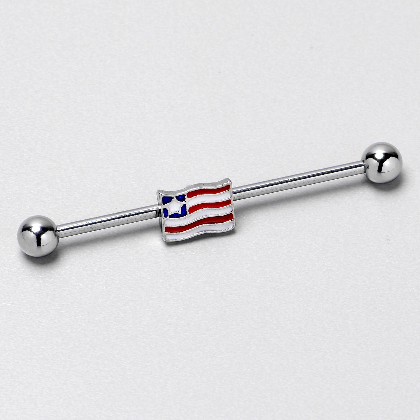 14G Patriotic Flag Industrial Barbell 38mm