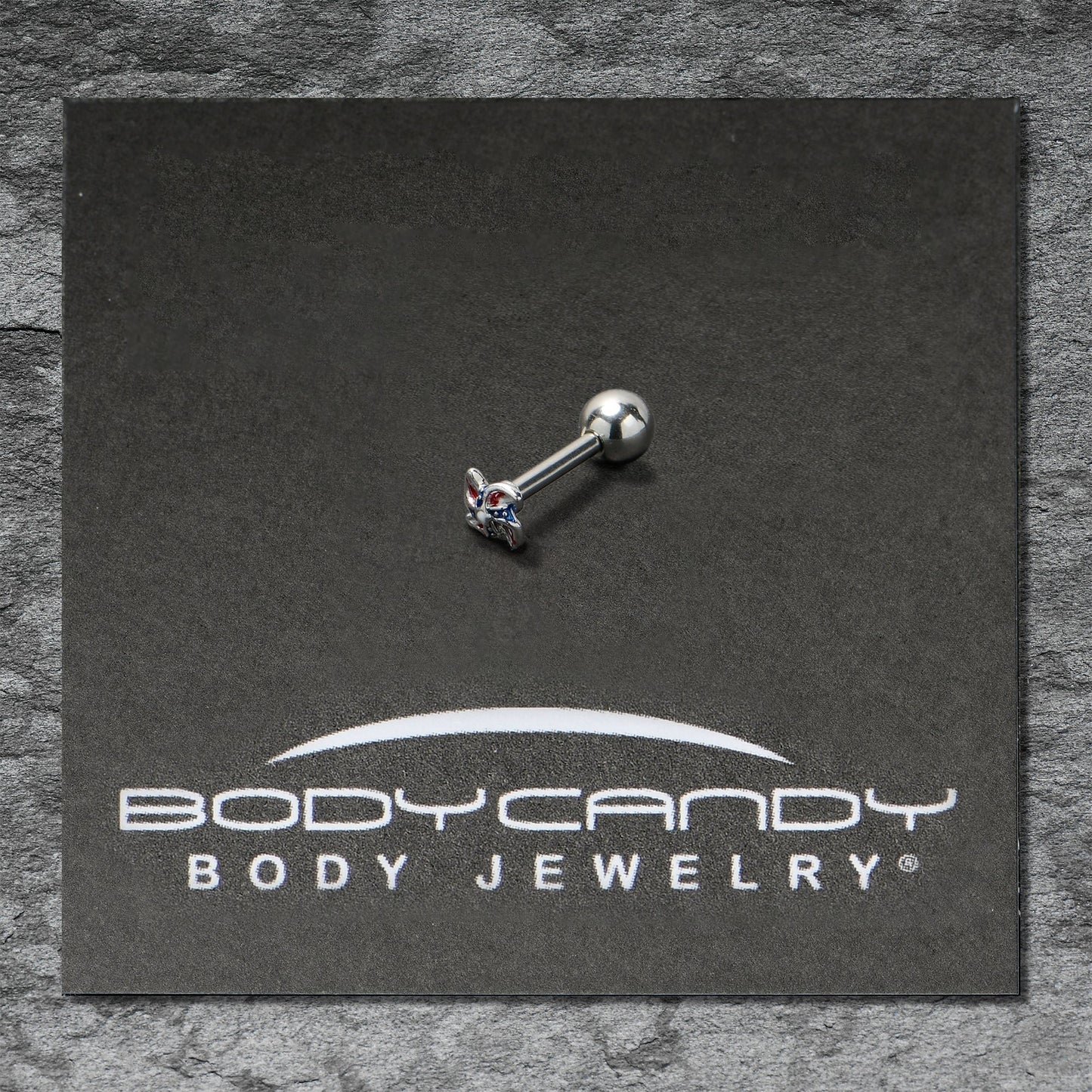 16G 1/4 Patriotic Pinwheel Cartilage Tragus Earring