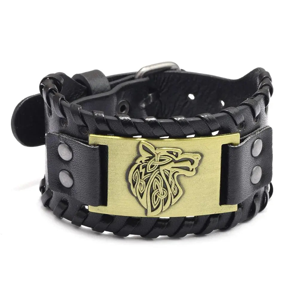 New Trendy Wide Leather Pirate Compass Bracelet Men's Bracelet Fashion Metal Compass Pattern Bracelet Accessories Party Jewelry - Premium Accessories from Lizard Vigilante - Just $17.99! Shop now at Lizard Vigilante