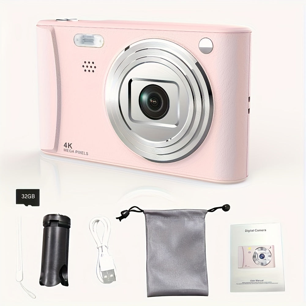 [1080P HD Digital Camera] 1080P HD Digital Camera for Vlogging | 2.4 Inch LCD Rechargeable Camera Photography Suitable for Beginners | Equipped with 32G TF Card Support Photos, Videos and Webcam Thanksgiving and New Year Gift