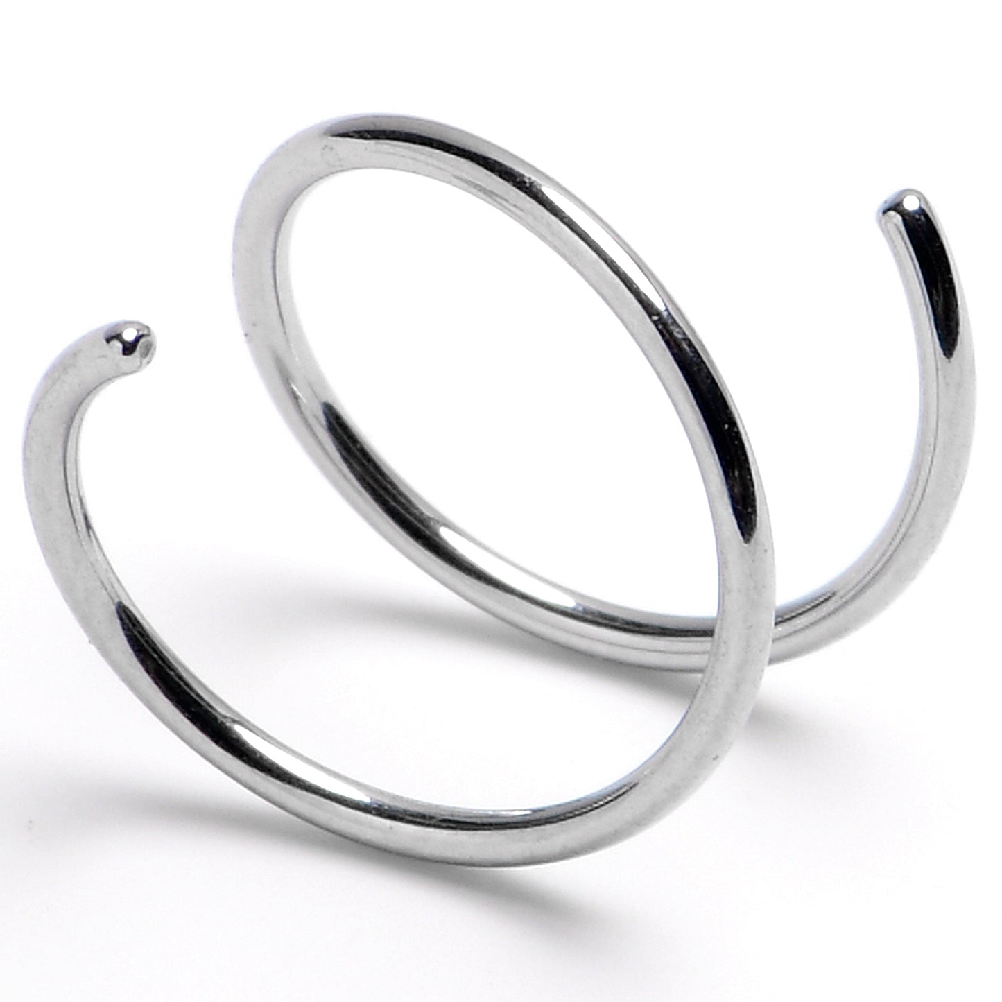 Spiral Nose Rings Double Hoop 20G