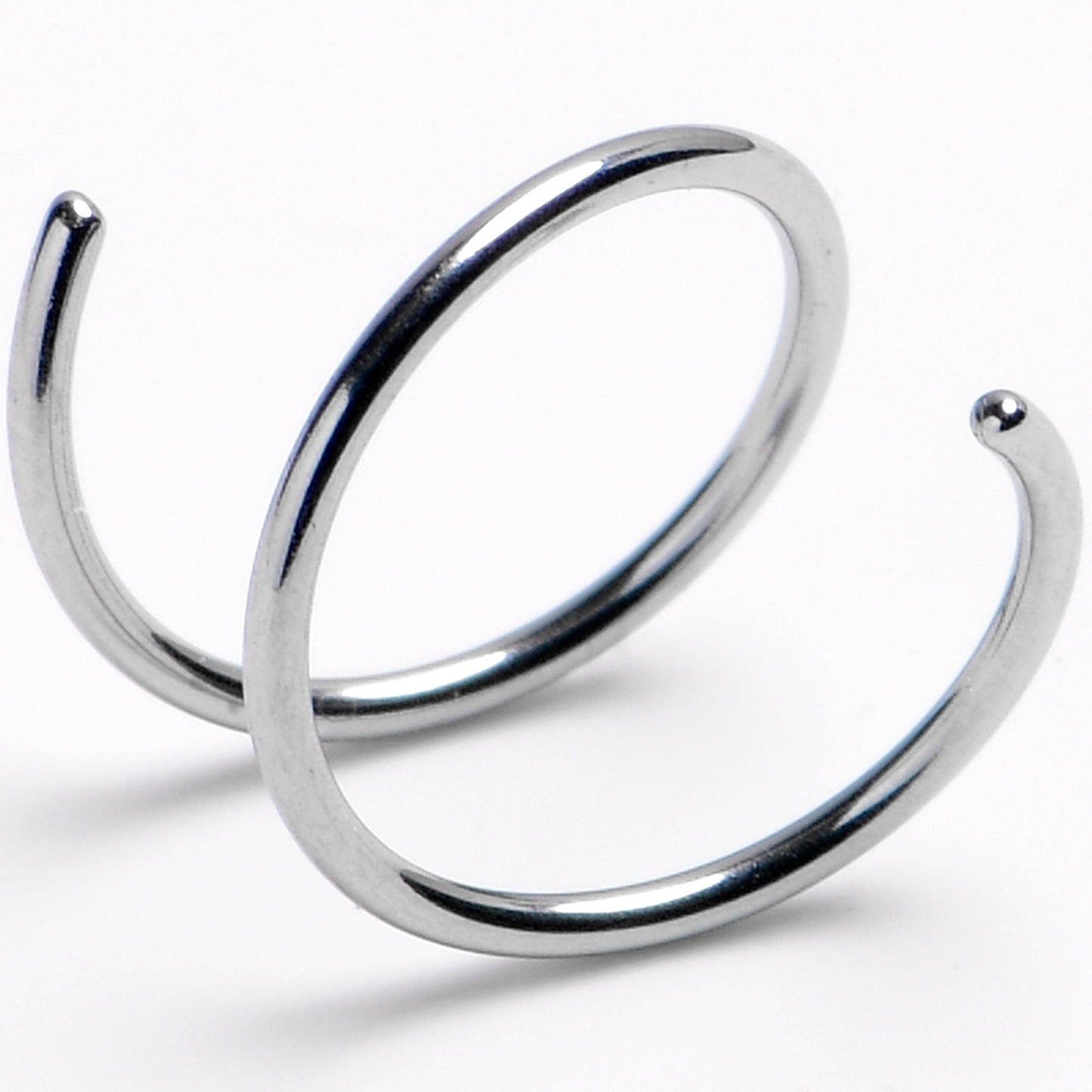 Spiral Nose Rings Double Hoop 20G