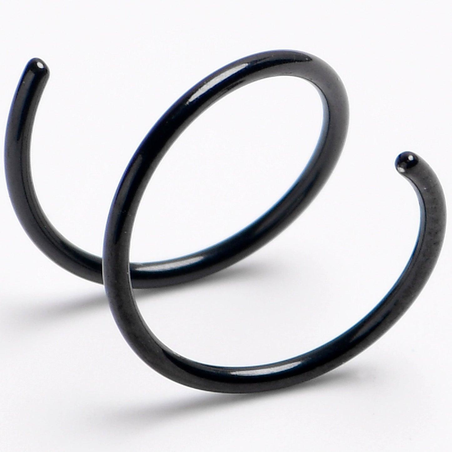 Spiral Nose Rings Double Hoop 20G