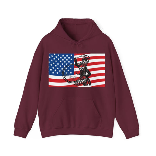 Uncle Sam Drummer American Flag Unisex Heavy Blend™ Hooded Sweatshirt - Lizard Vigilante