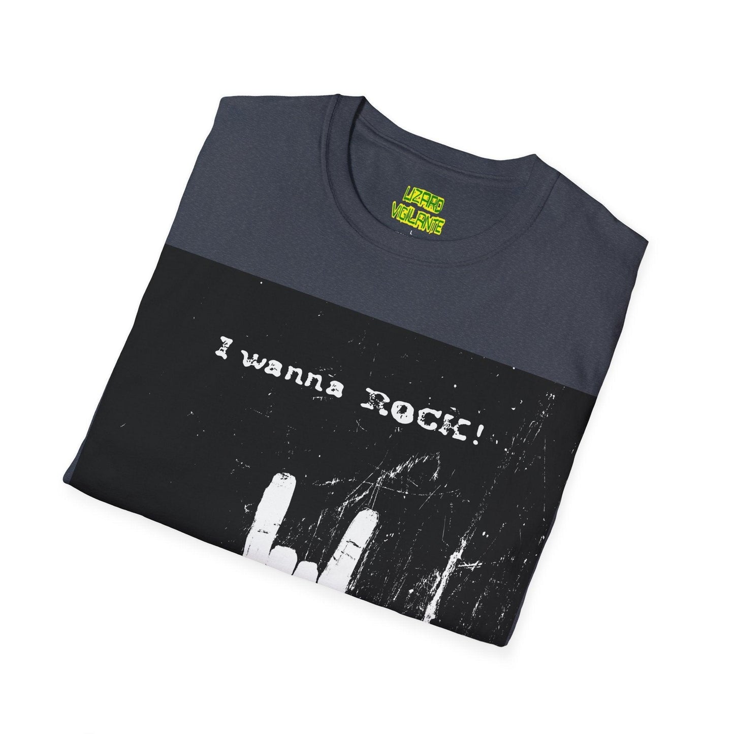 I Wanna Rock Unisex Softstyle T-Shirt - Lizard Vigilante