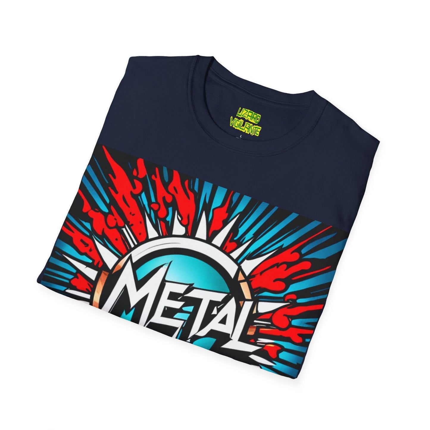 METAL Sun Logo Unisex Softstyle T-Shirt - Lizard Vigilante