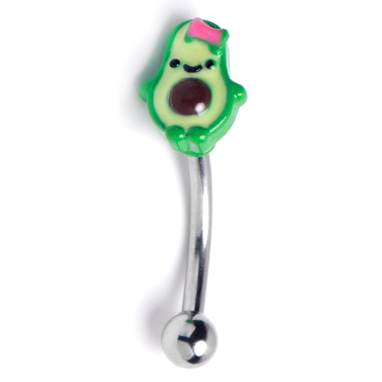 16G 5/16 Cutie Avocado Curved Eyebrow Ring
