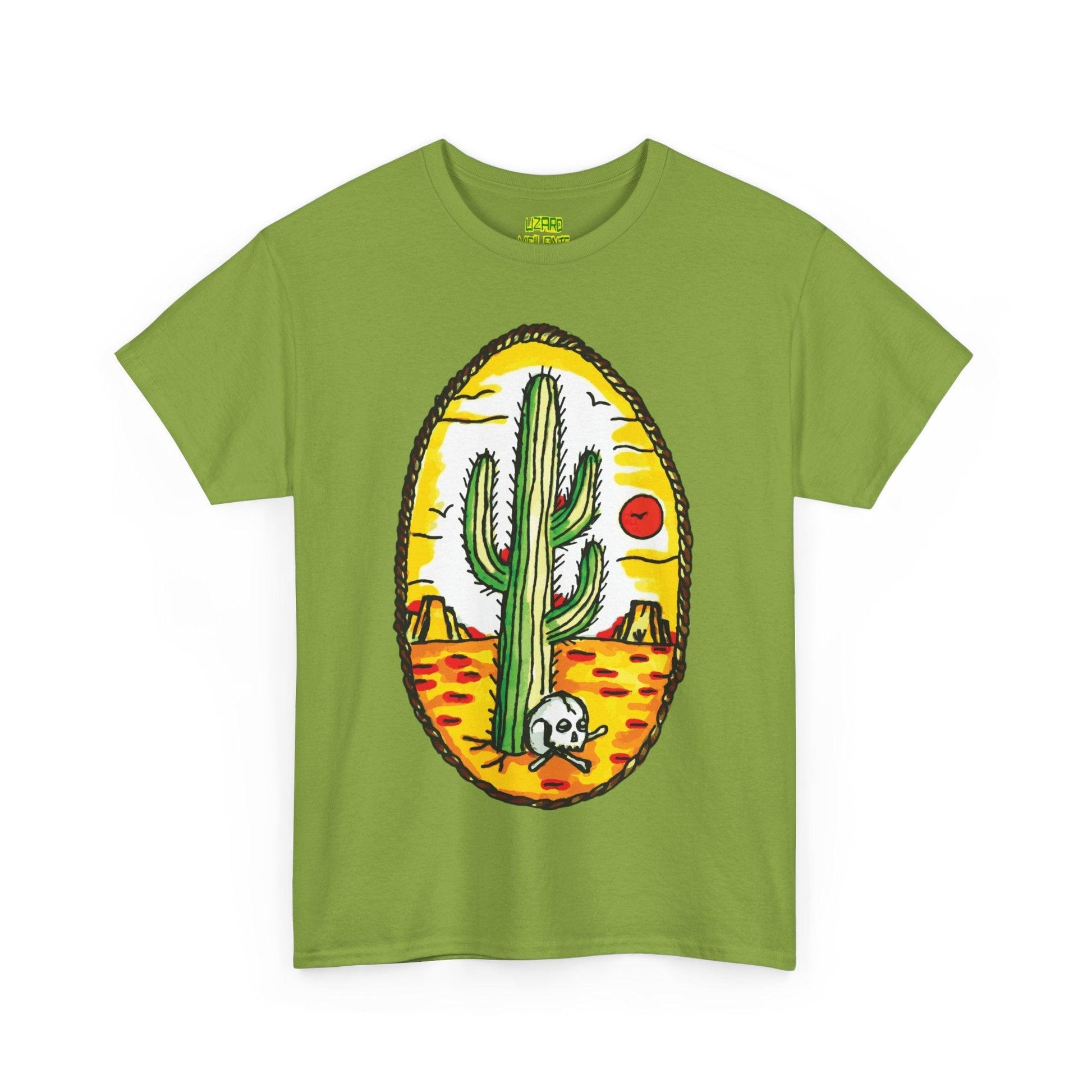 Cactus Skull Unisex Heavy Cotton Tee - Lizard Vigilante