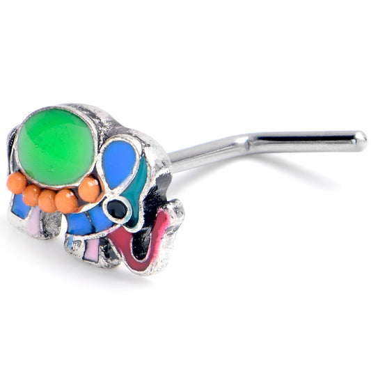 20G 7mm Colorful Elephant L Shape Nose Ring