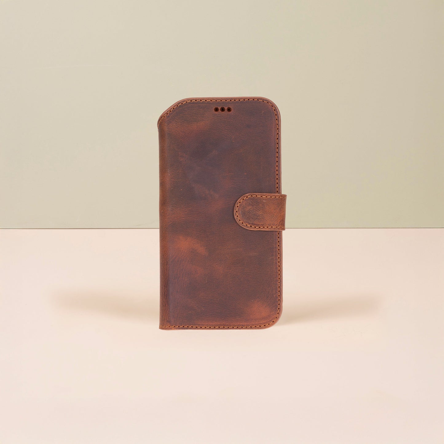Premium Leather iPhone Air Wallet Case – Brown - Austin