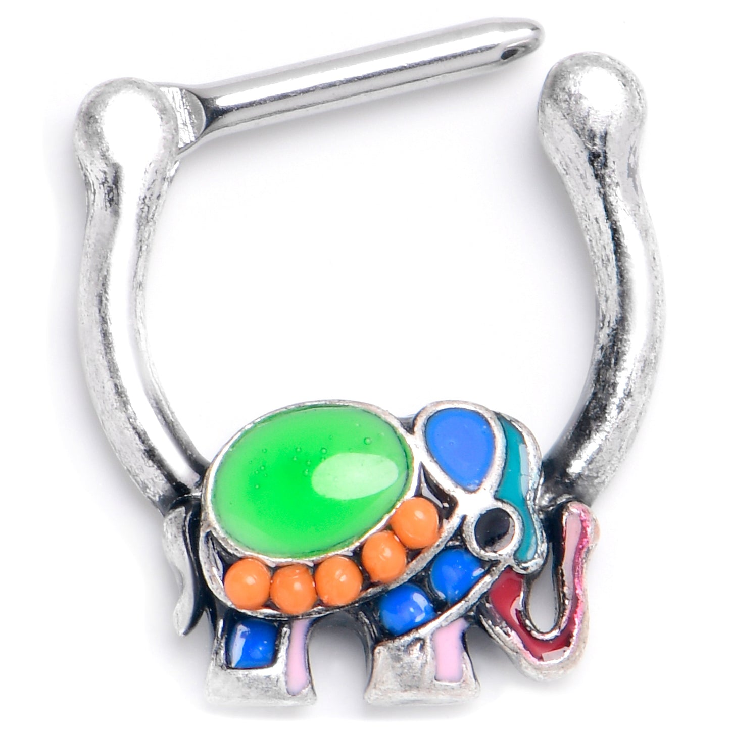 16G 5/16 Colorful Elephant Cartilage Clicker