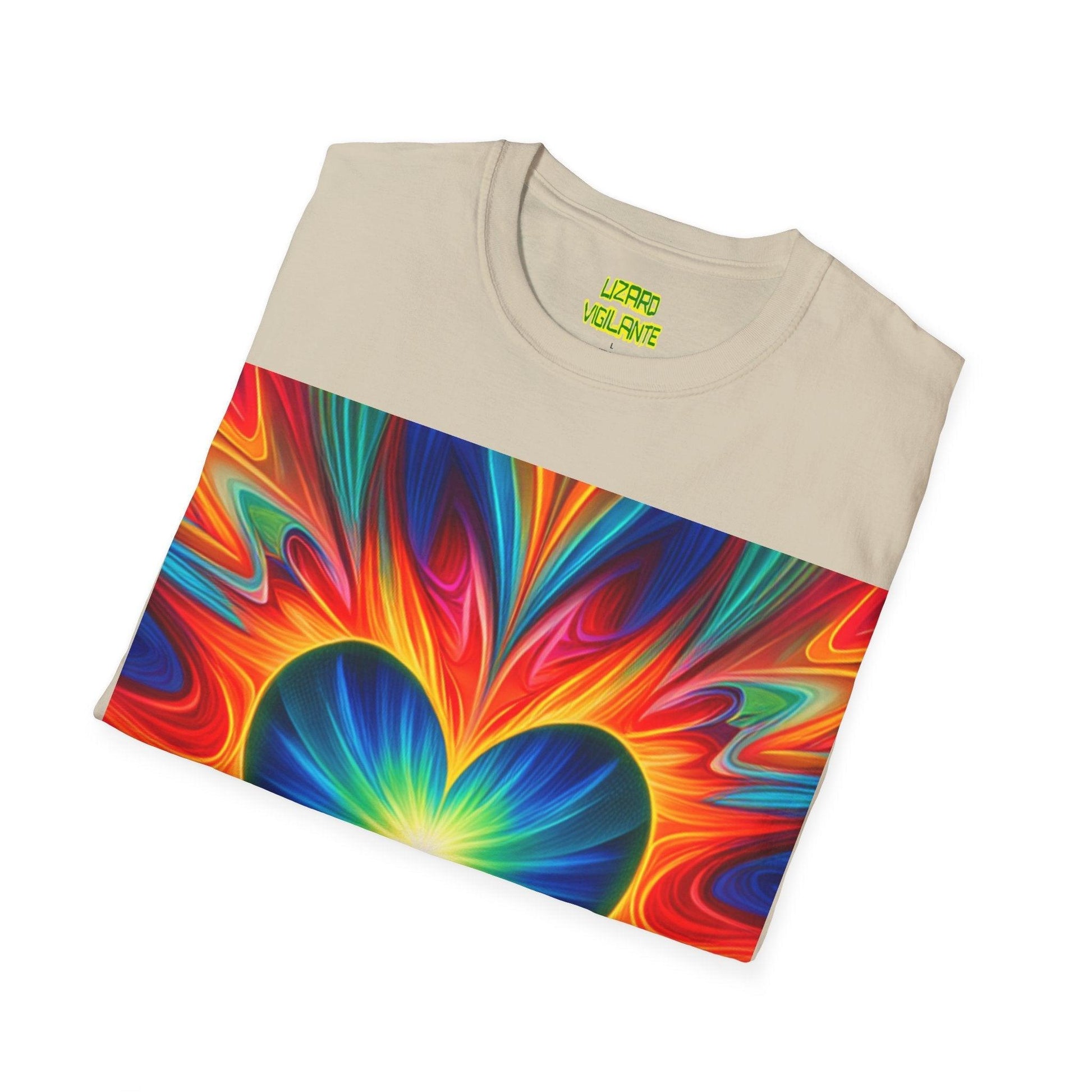 Psychedelic Heart Unisex Softstyle T-Shirt - Lizard Vigilante