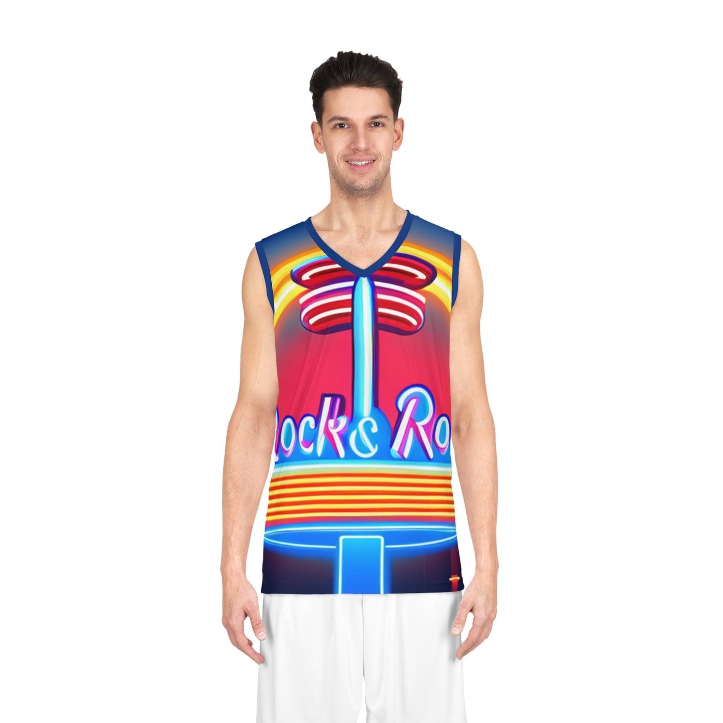 Rock & Roll Diner Basketball Jersey - Lizard Vigilante