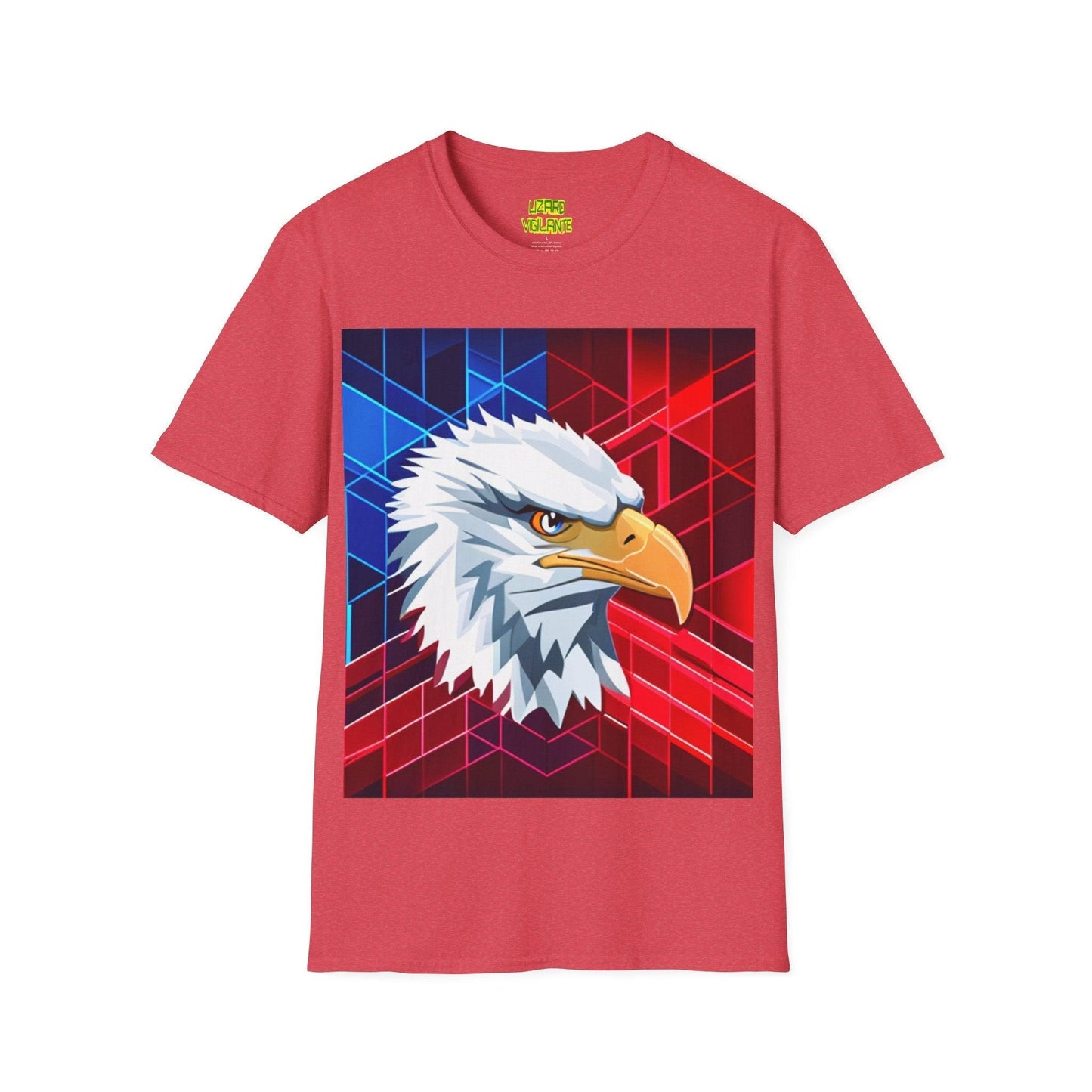 Geometric Eagle Bird Unisex Softstyle T-Shirt - Lizard Vigilante