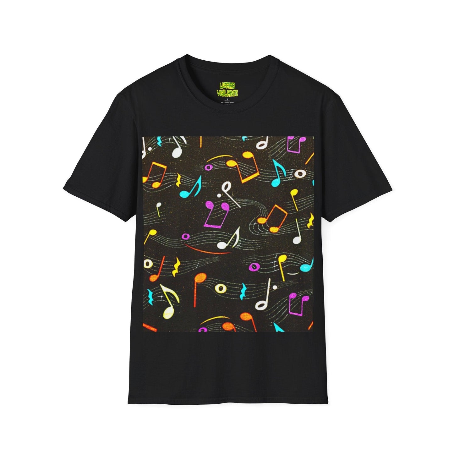 Musical Notes Unisex Softstyle T-Shirt - Lizard Vigilante