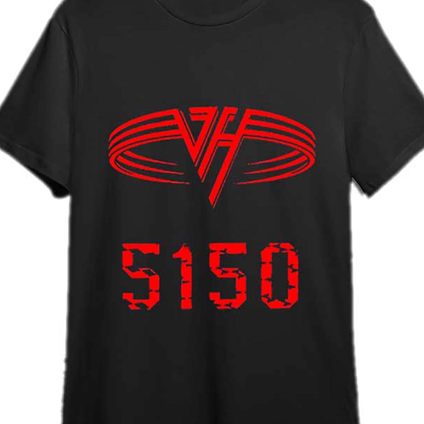 Van 5150 Logo T-shirt Sammy Hagar van Alex van 333832 Fun Men's Short Sleeve Pattern T-shirt Series Black PR - Premium  from Lizard Vigilante - Just $21.99! Shop now at Lizard Vigilante