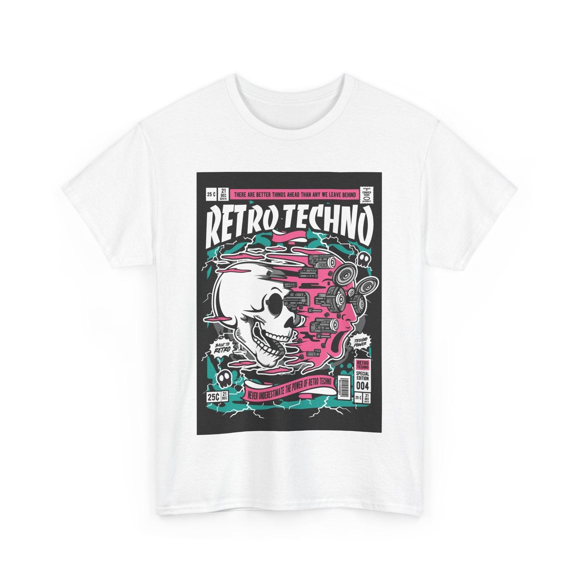 Retro Techno Unisex Heavy Cotton Tee - Lizard Vigilante