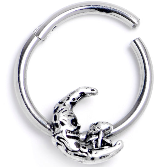 16G 3/8 Mushrooms on the Moon Hinged Segment Ring