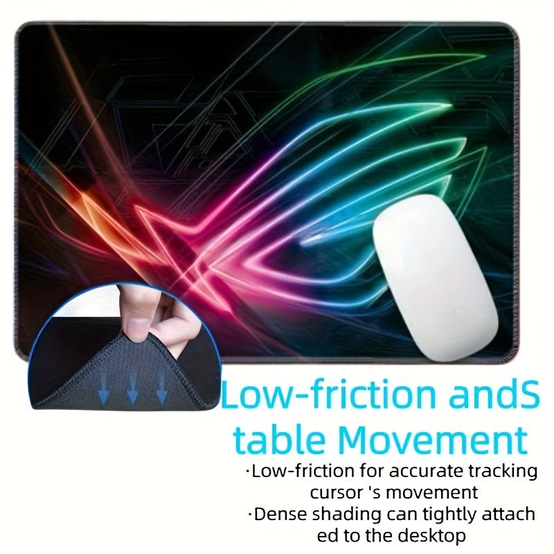 1pc 4mm Thick Gaming Mouse Pad With Locking Edge, Ideal For Esports And Office Use