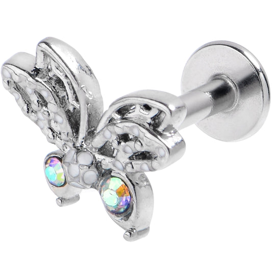 16G 5/16 Aurora CZ Gem Ultra Drama Butterfly Labret Monroe Tragus