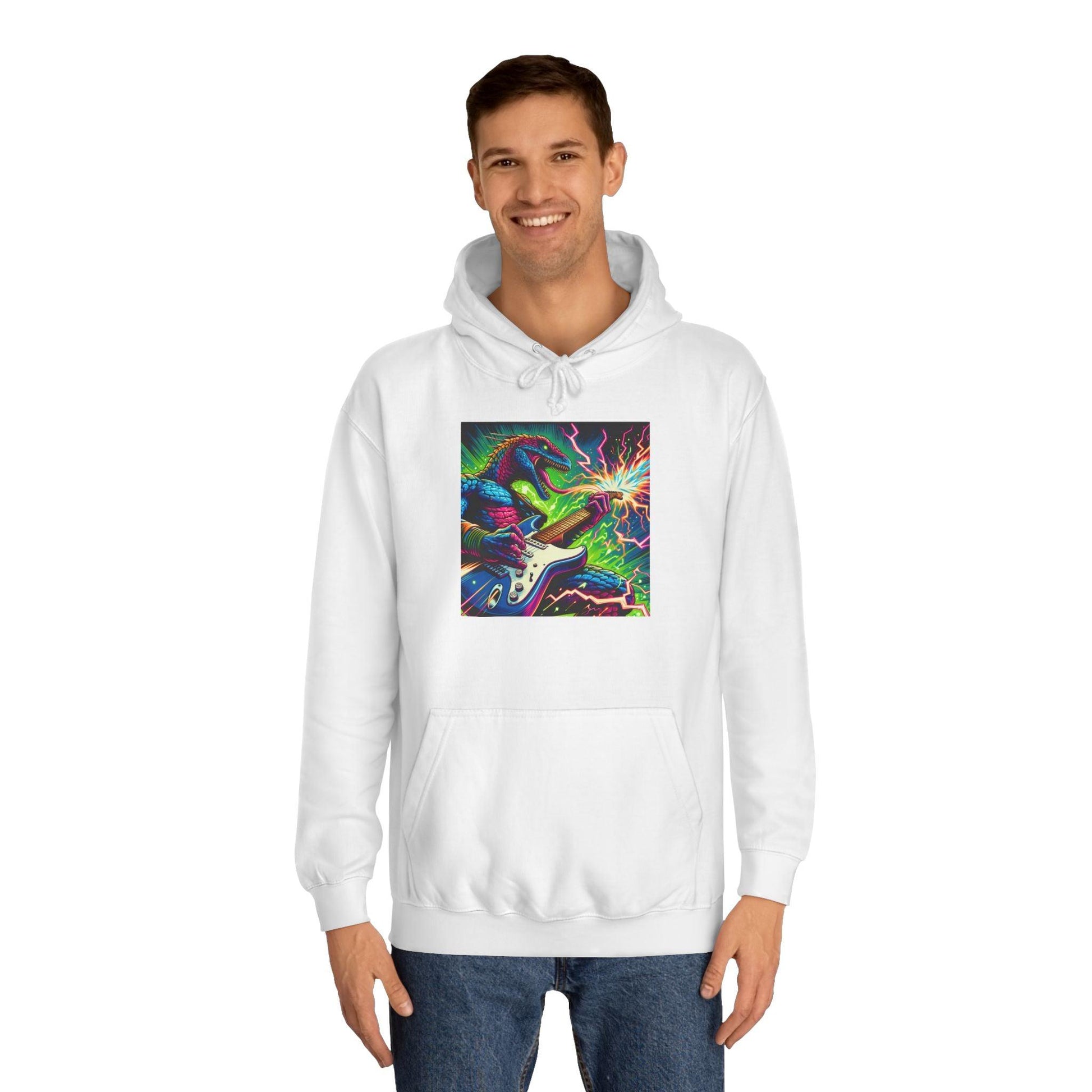 Lizard RockStar Unisex College Hoodie - Premium Hoodie from Printify - Just $54.16! Shop now at Lizard Vigilante