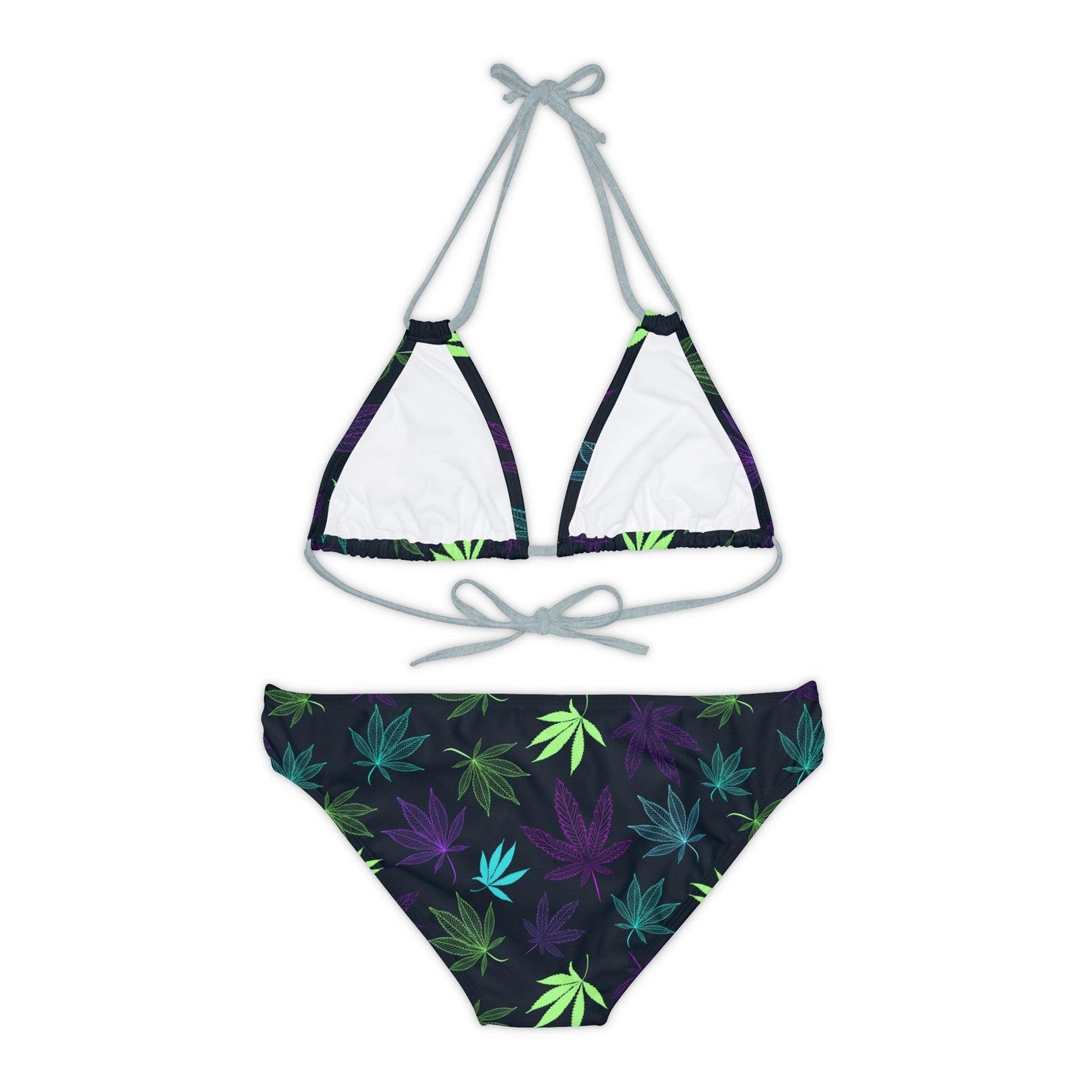 Happy Strappy Pot Leaf Bikini Set - Lizard Vigilante