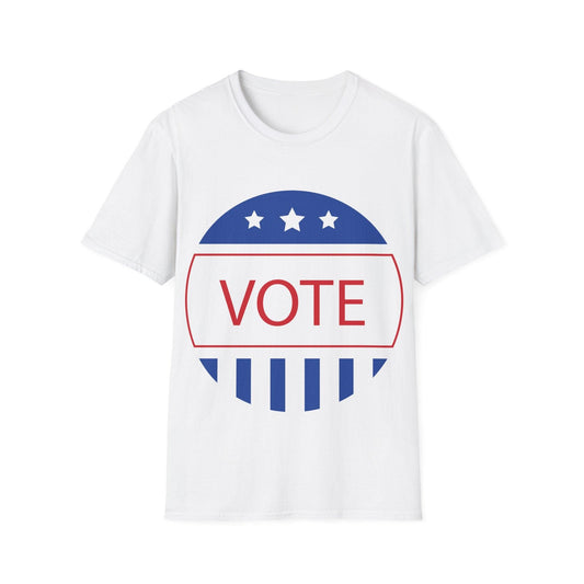 VOTE Red White And Blue Graphic Unisex Softstyle T-Shirt - Lizard Vigilante