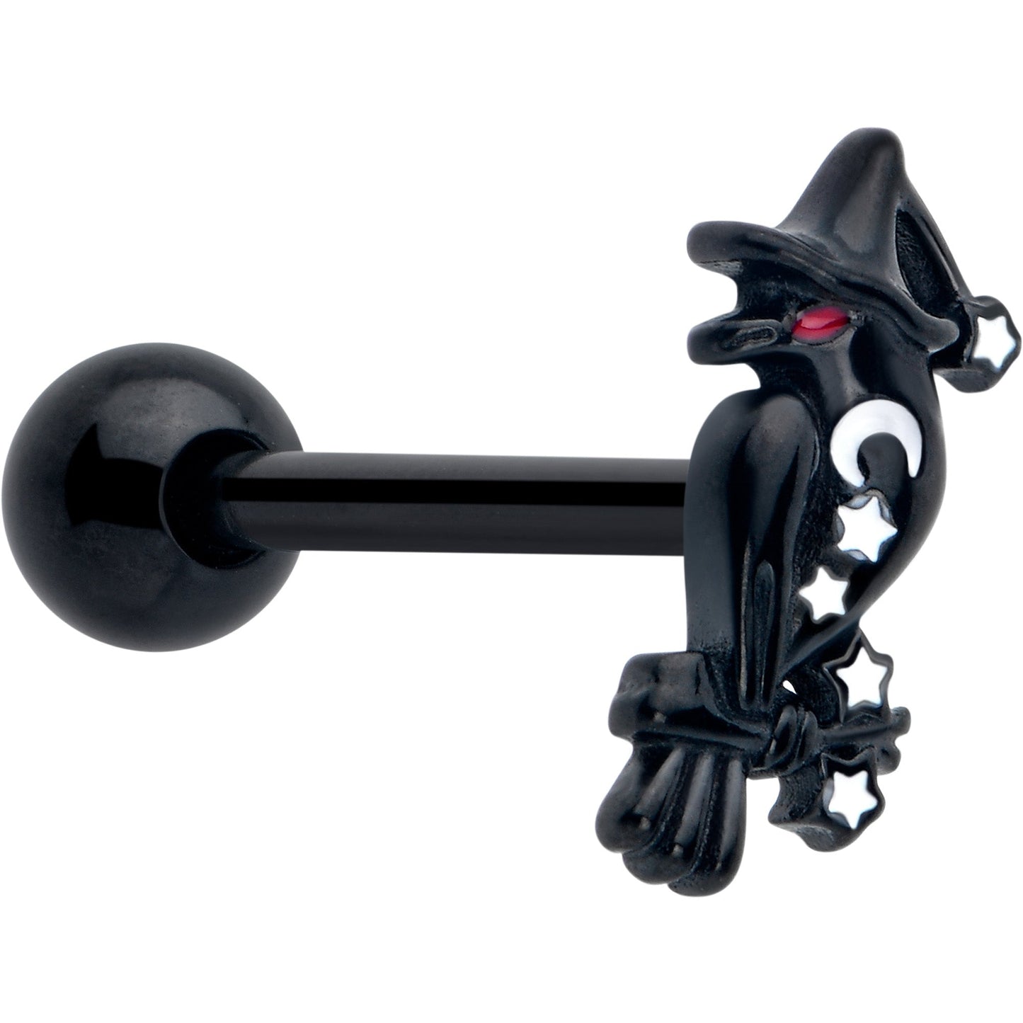 Black Raven Witch Barbell Tongue Ring