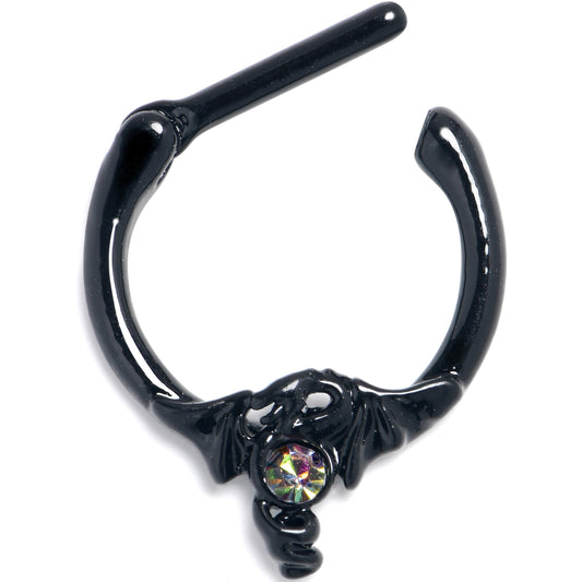 16G 5/16 Purple Tourmaline Black Majestic Dragon Cartilage Clicker