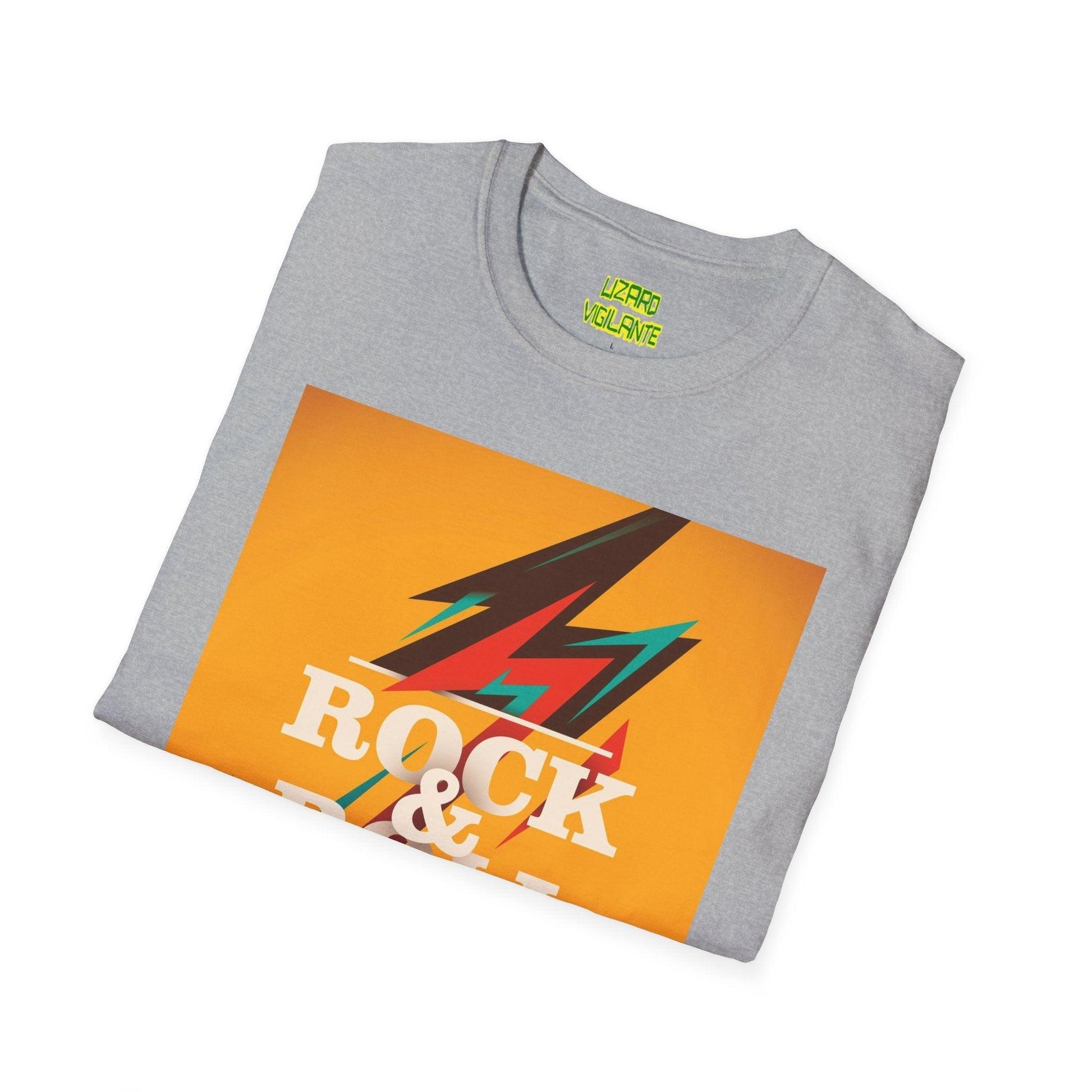 Rock & Roll Bolt Unisex Softstyle T-Shirt - Lizard Vigilante