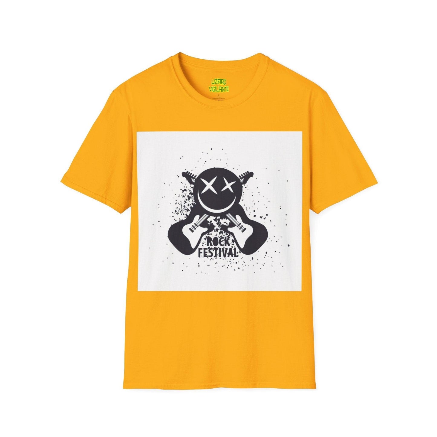 Smiley Rock Festival Unisex Softstyle T-Shirt - Lizard Vigilante