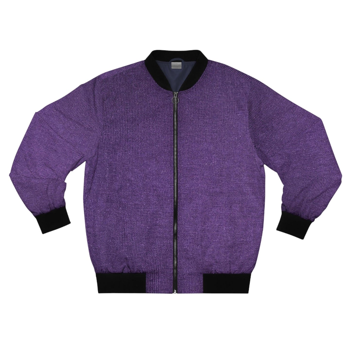 Faux Purple Silk Men's Bomber Jacket - Lizard Vigilante