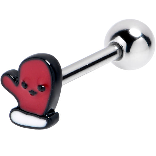 16G 5/16 Winter Mitten Red White Cartilage Tragus Earring