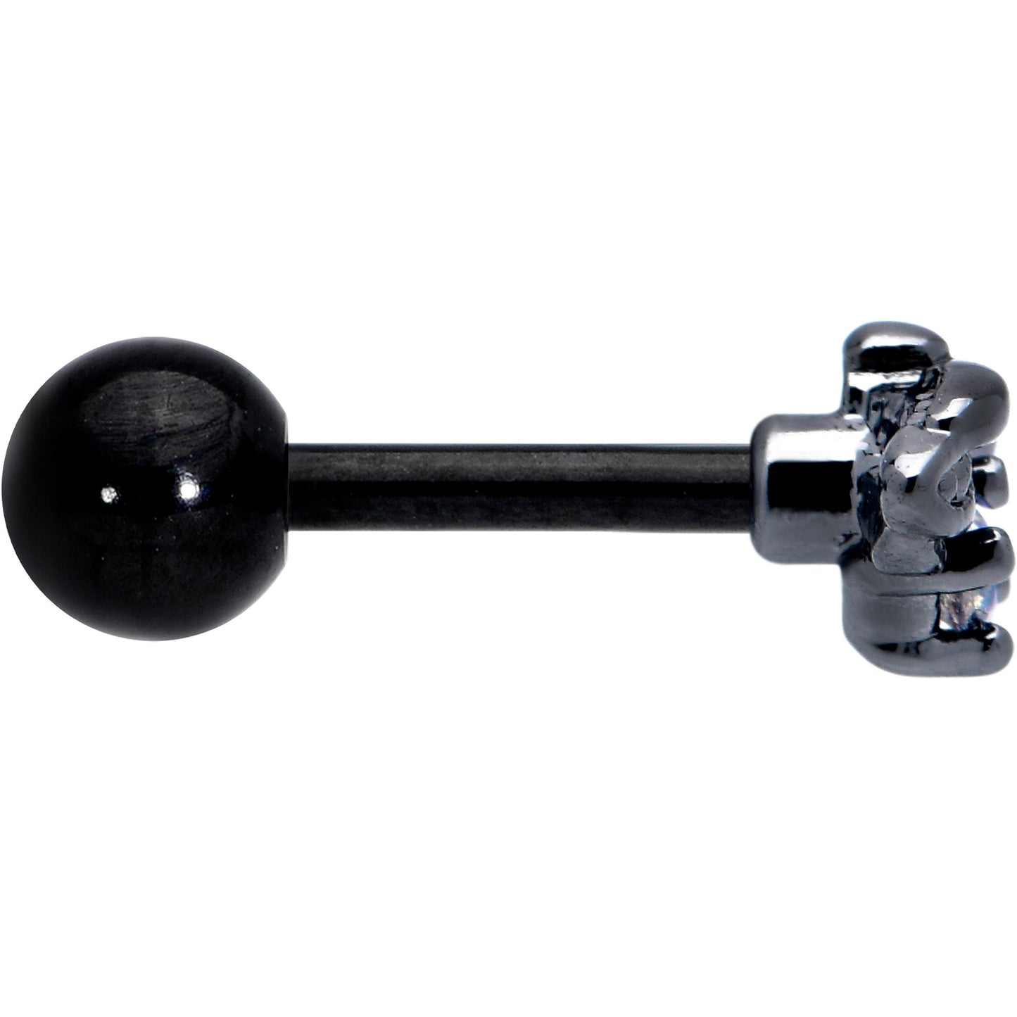 16G 1/4 Blue Gem Black Gothic Butterfly Cartilage Tragus Earring