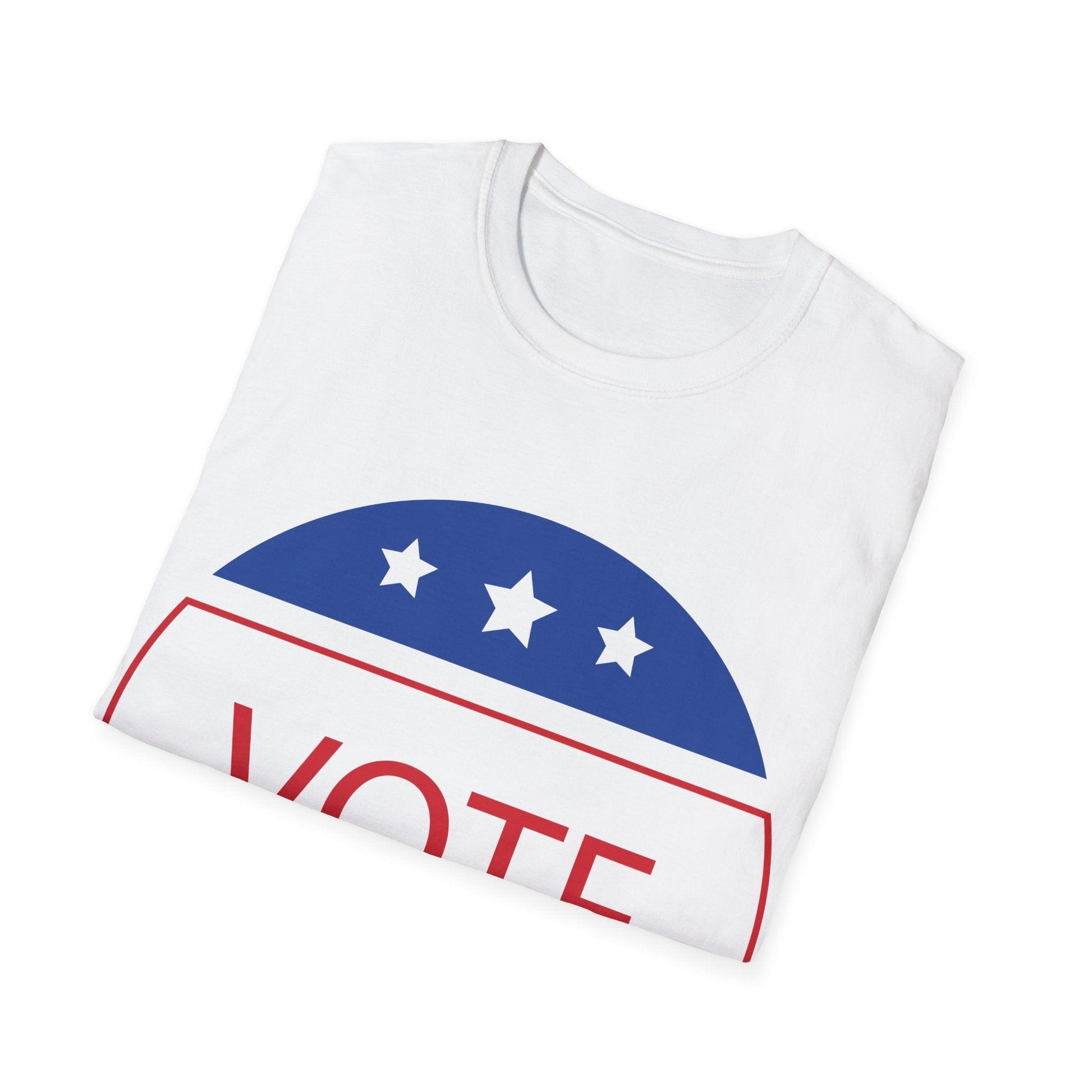 VOTE Red White And Blue Graphic Unisex Softstyle T-Shirt - Lizard Vigilante