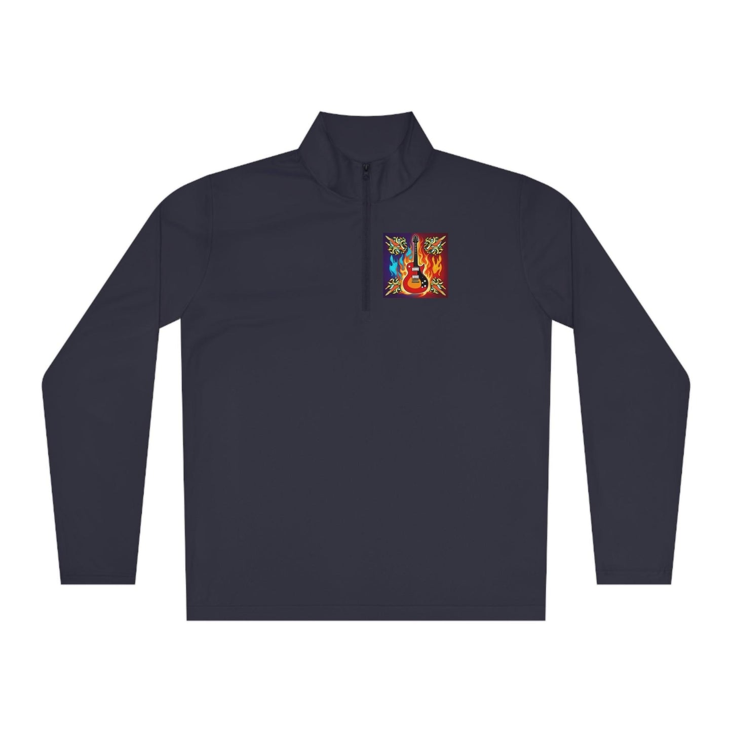 Flaming Axe Unisex Quarter-Zip Pullover - Lizard Vigilante