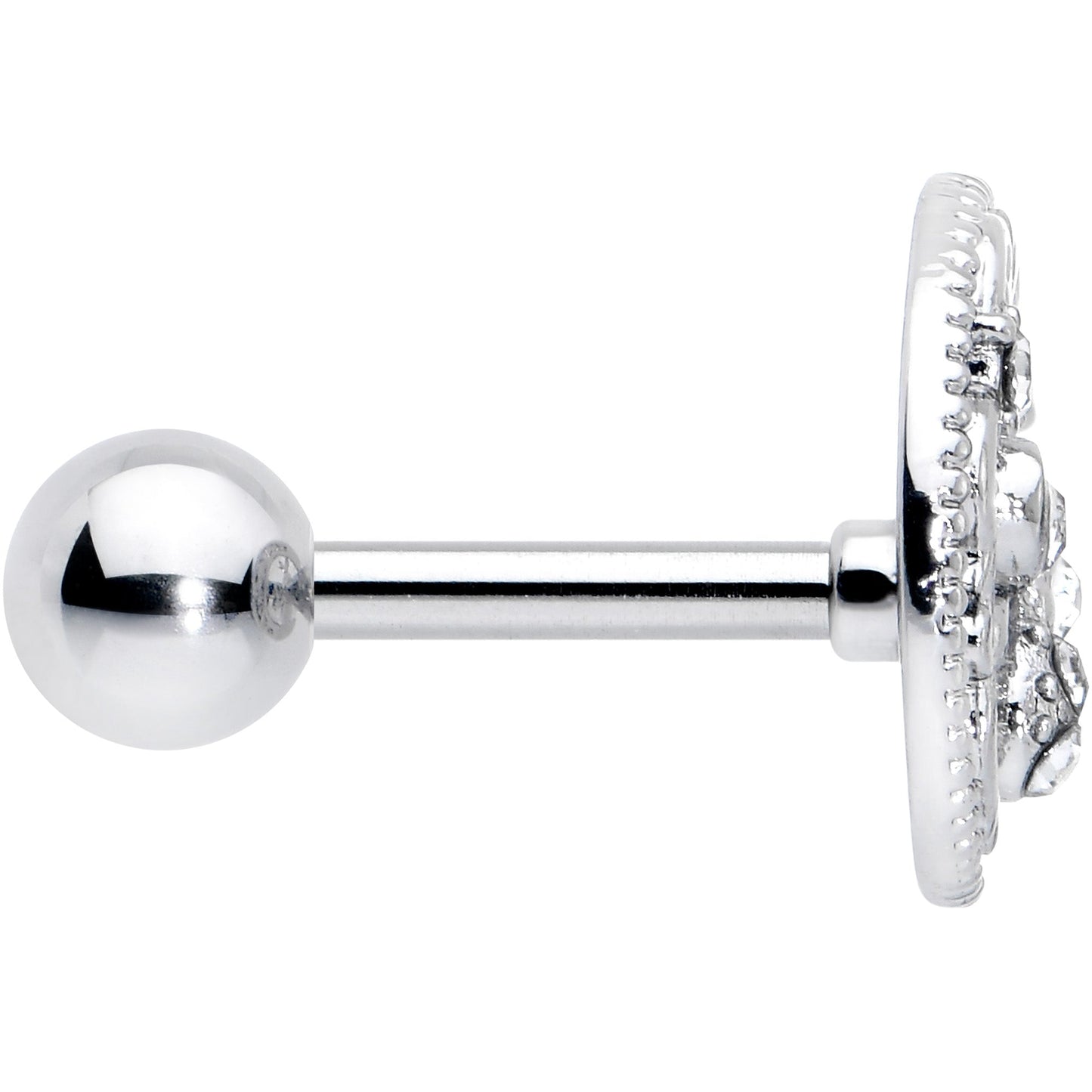 16G 1/4 Clear Gem Lunar Dragonfly Cartilage Tragus Earring