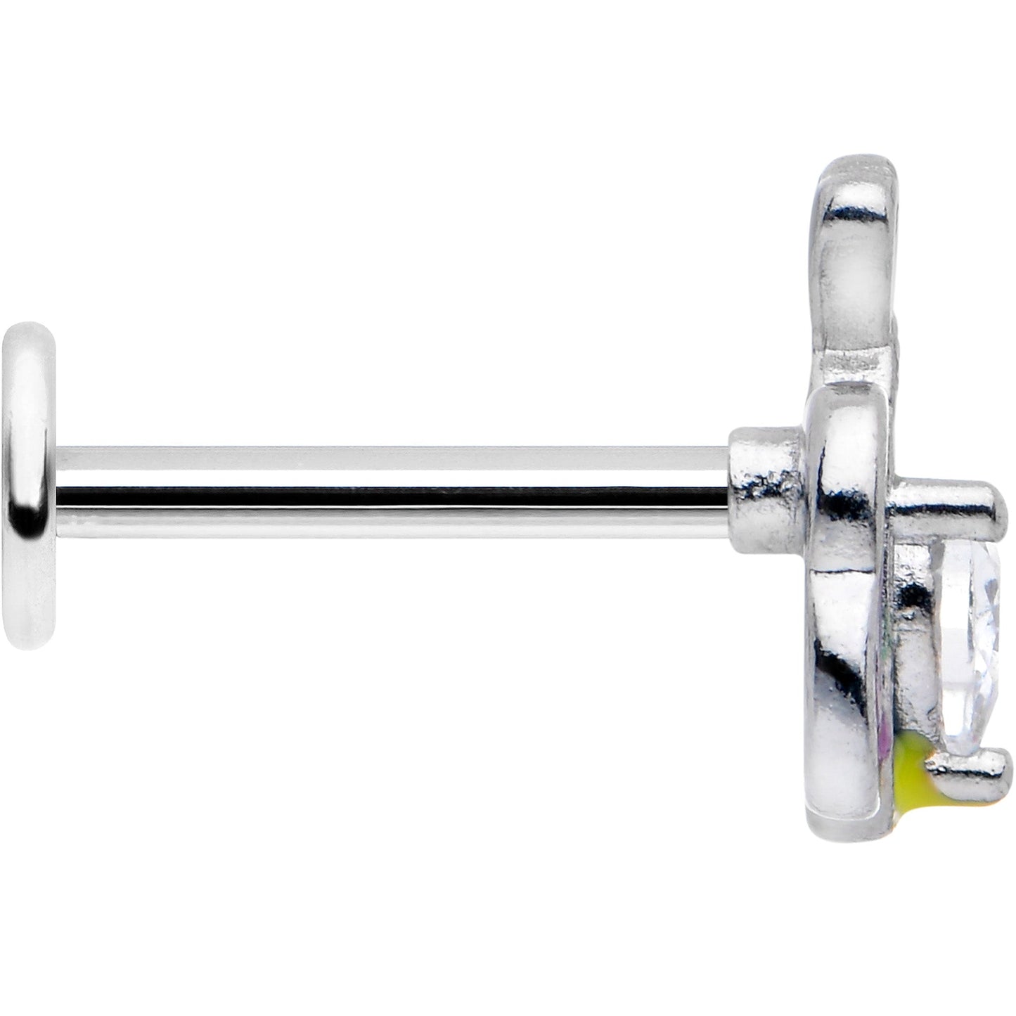 16G 5/16 Clear CZ Gem Butterfly Love Bug Labret Monroe Tragus