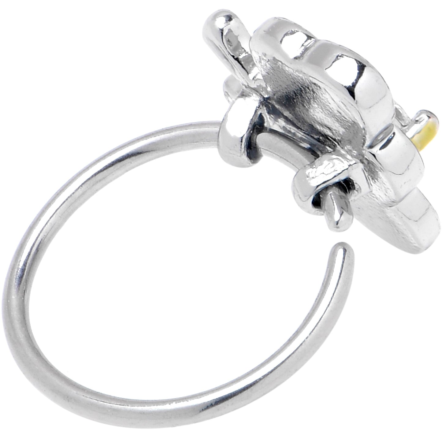 20G 5/16 Clear CZ Gem Butterfly Love Bug Nose Hoop