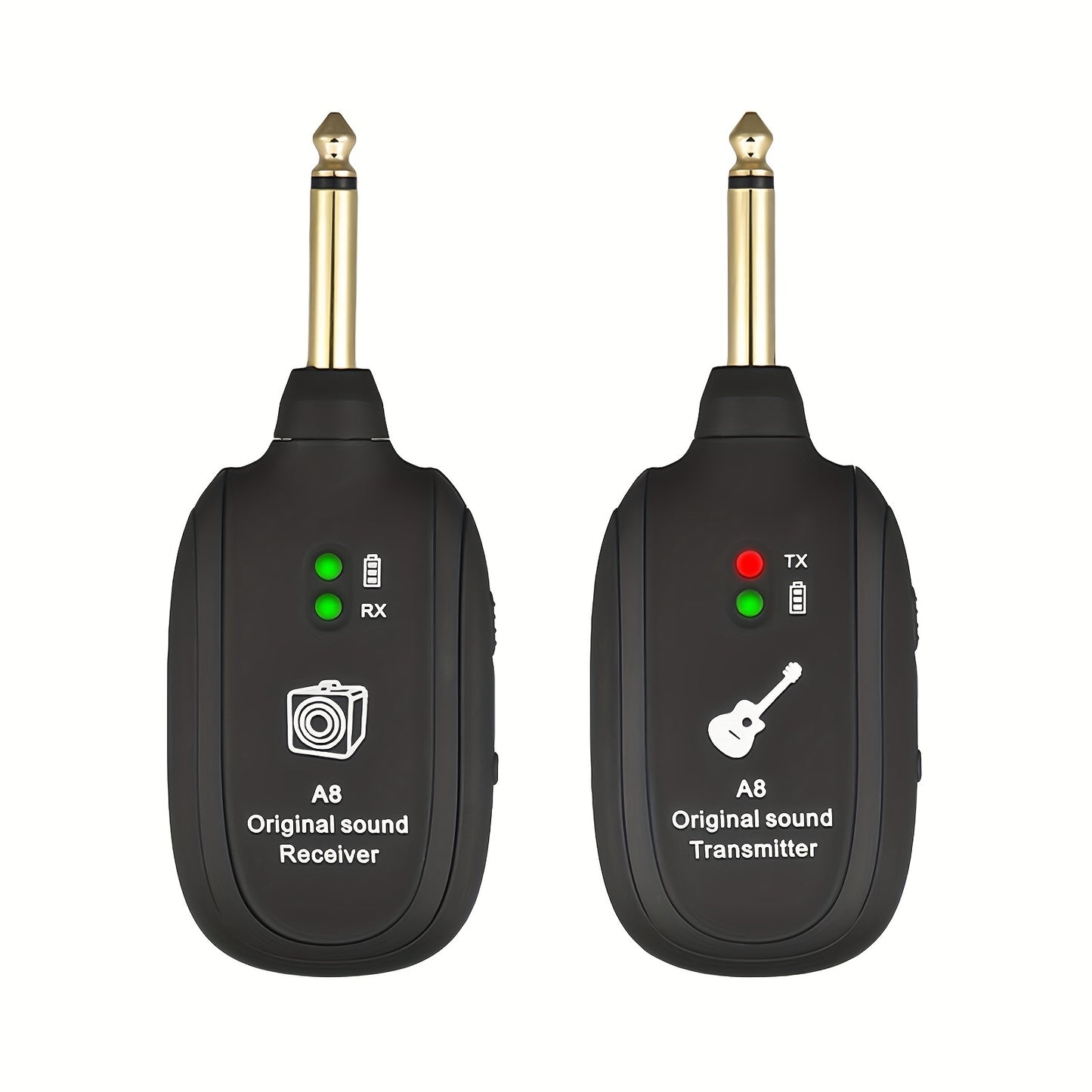 A8 UHF Wireless Guitar Transmitter Receiver Set - 730MHz for Electric Guitar, Bass, Violin - Premium guitar accessories from Lizard Vigilante - Just $22.99! Shop now at Lizard Vigilante