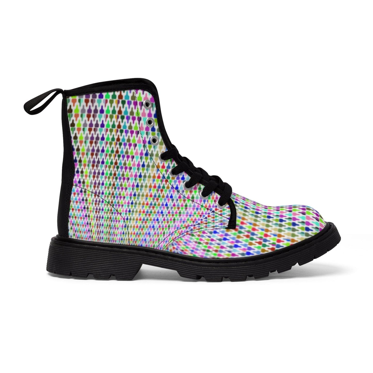 Colorfull Pattern Women's Canvas Boots - Lizard Vigilante