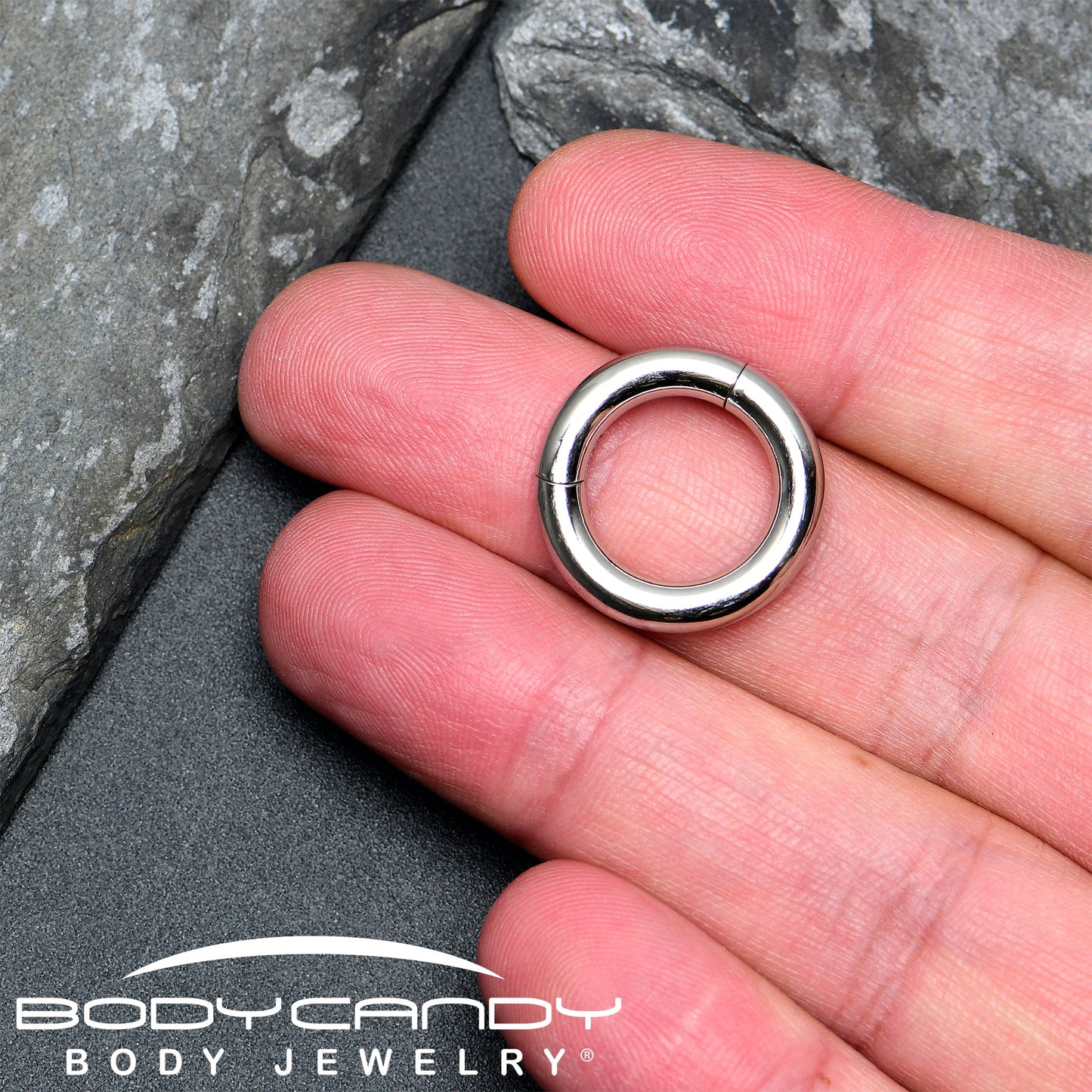 6G 9/16 316L Surgical Steel Precision Hinged Segment Hoop